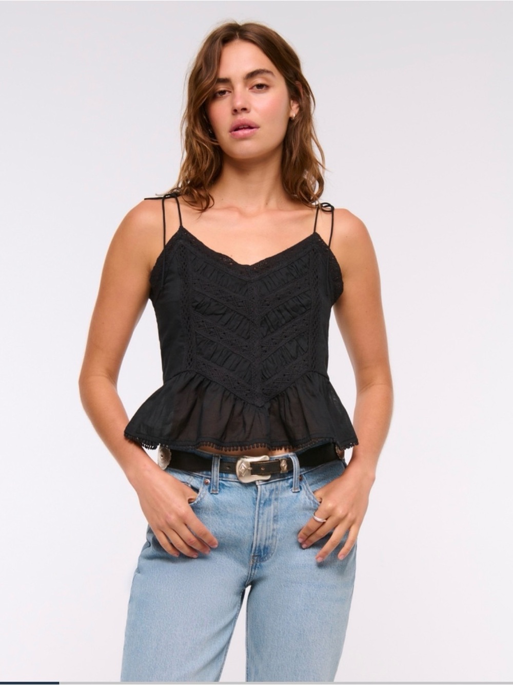 A&F Lace Trim Strap Cami